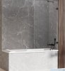 New Trendy Avexa Black parawan nawannowy z wspornikiem prostopadłym 80x150 cm przejrzyste EXK-1979-WP